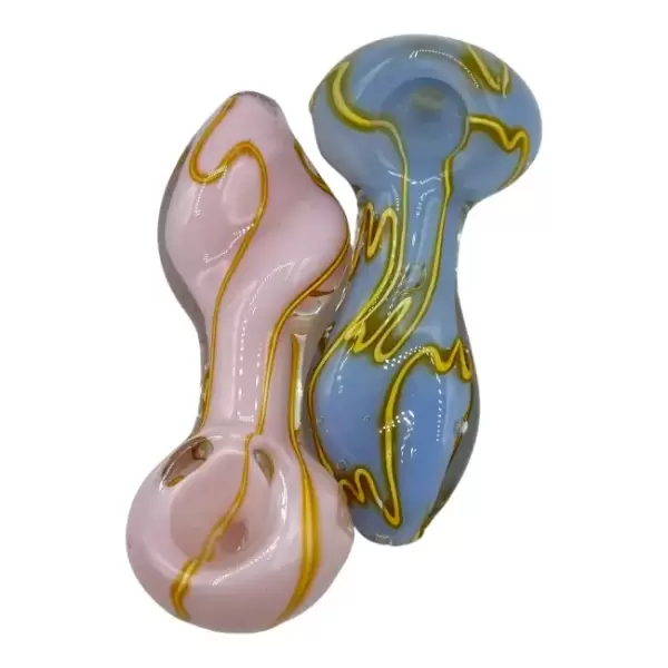 NBC - GLASS PIPE - HAND PIPE - 1CT - 3.5" - ASSORTED 2